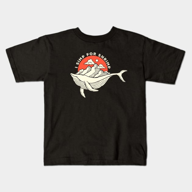 I Simp for Shrimp Kids T-Shirt by yaywow